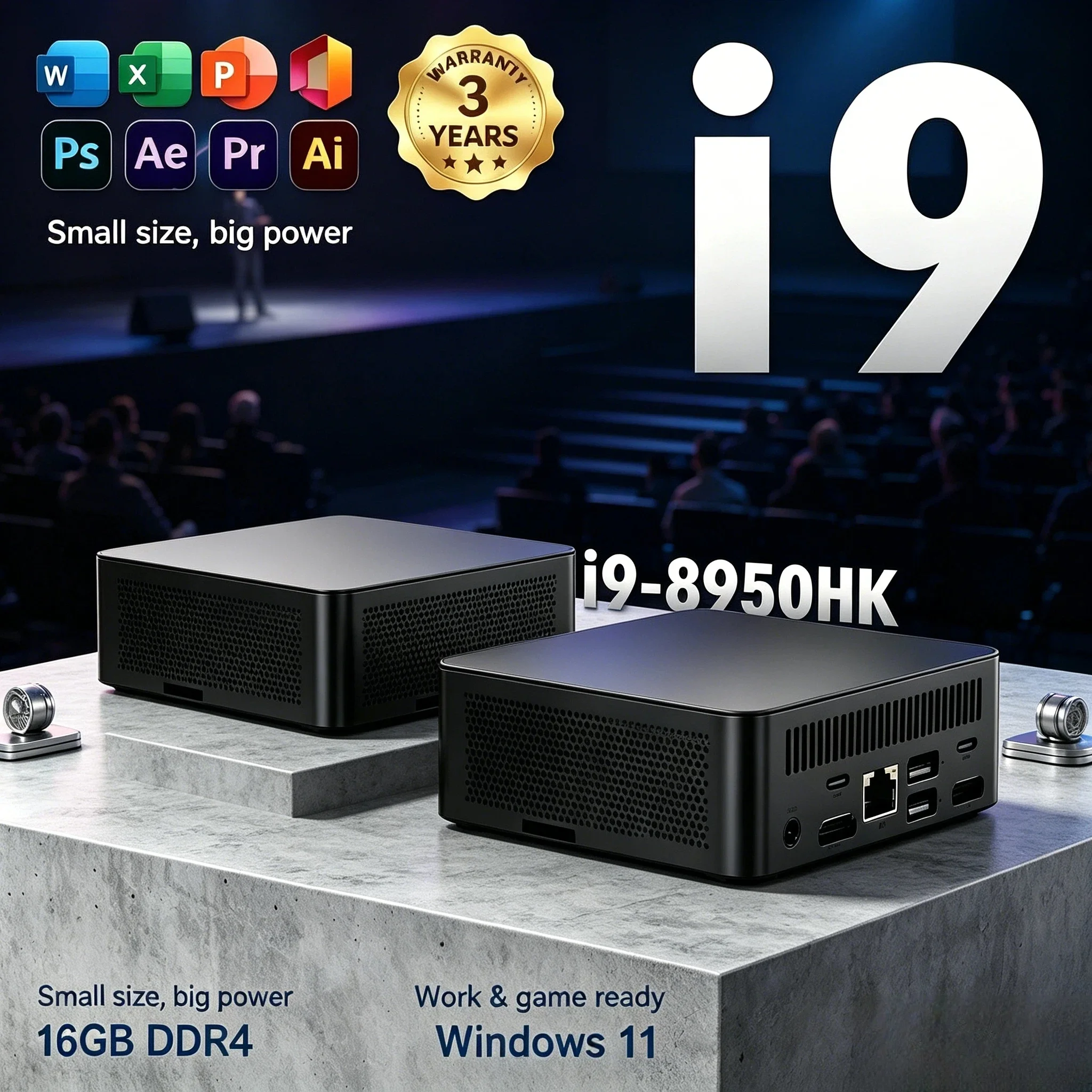 Intel Core i9 8950HK Windows 11 i9 Mini PC Computer 16GB RAM 1TB 2TB SSD M.2 Wifi 6 BT5.2 Mini Desktop Low Power NVMe Max Ultra
Intel Core i9 8950HK Windows 11 i9 Mini PC Computer 16GB RAM 1TB 2TB SSD M.2 Wifi 6 BT5.2 Mini Desktop Low Power NVMe Max Ultra