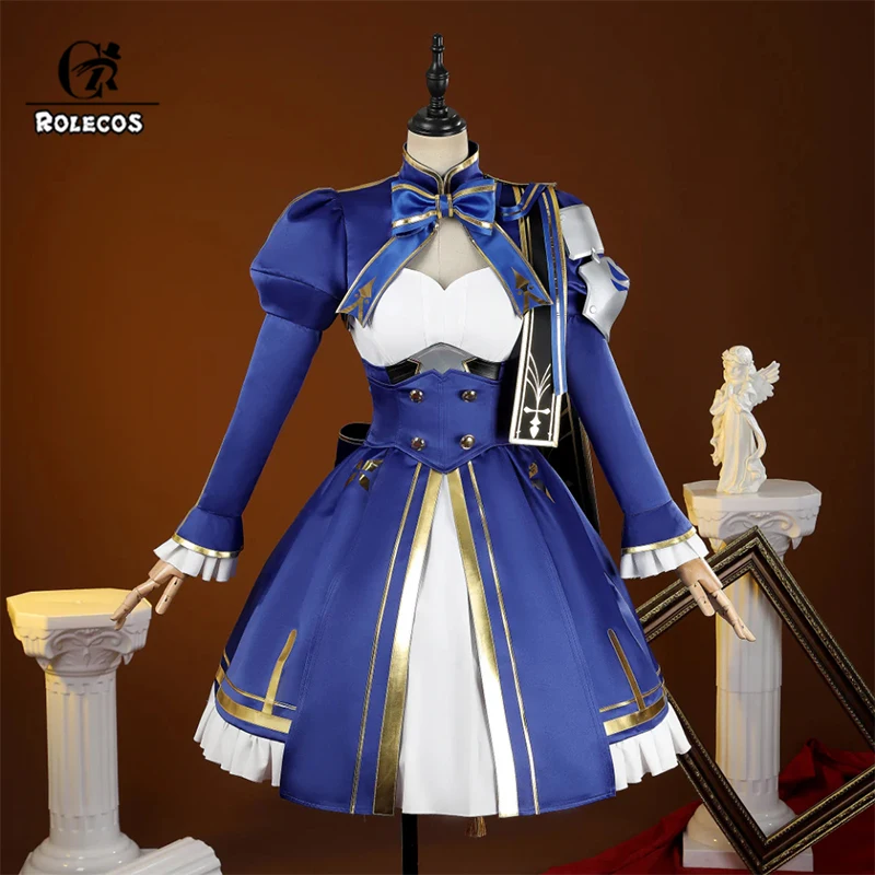ROLECOS Game Honkai: Star Rail Saber Cosplay Costume Saber Role Play Party Women Blue Dress Uniform Halloween Outfit Fullset
ROLECOS Game Honkai: Star Rail Saber Cosplay Costume Saber Role Play Party Women Blue Dress Uniform Halloween Outfit Fullset