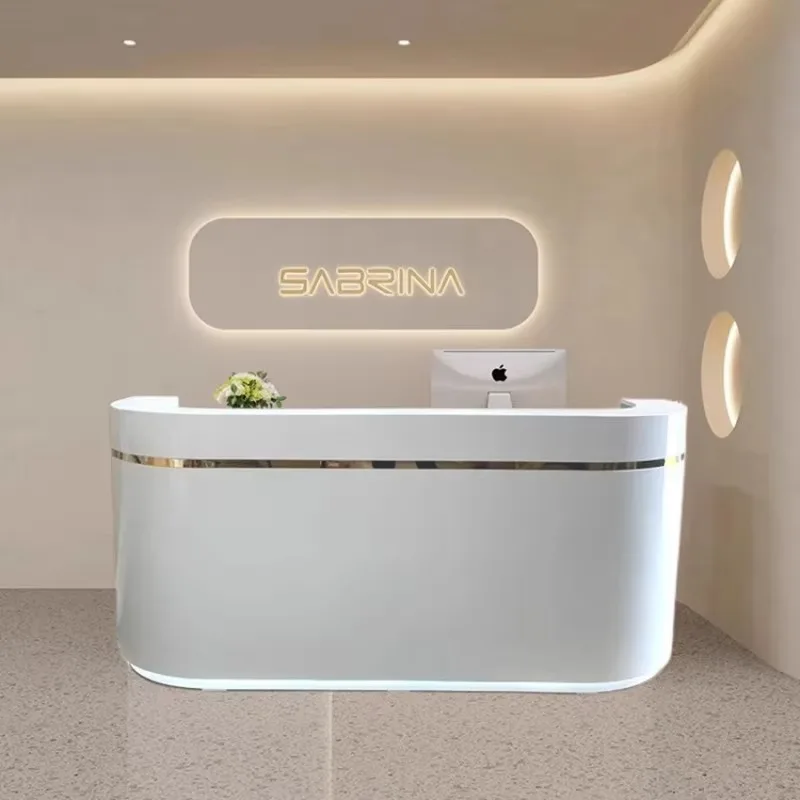 Gold Floaoting Shelf Beauty Center Reception Front Counter Retail Showcase Furniture Hairdressing Entrances Tables Modern Church
Gold Floaoting Shelf Beauty Center Reception Front Counter Retail Showcase Furniture Hairdressing Entrances Tables Modern Church