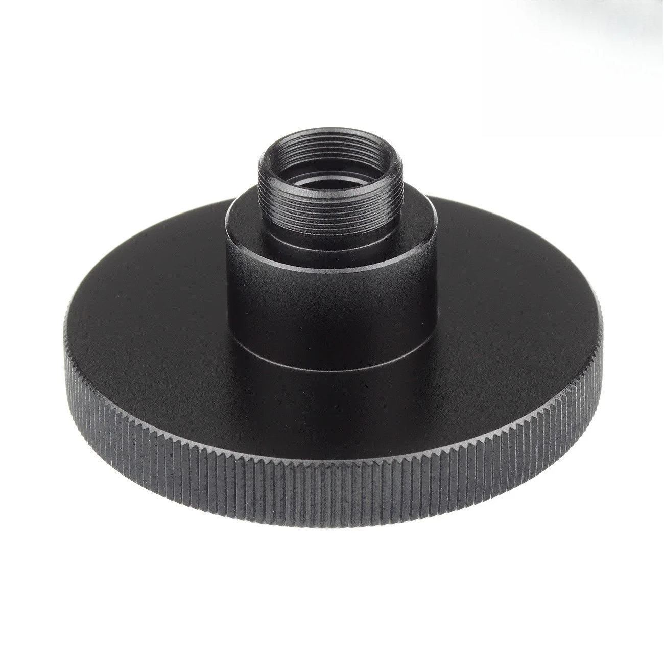 Connect the telescope or telephoto lens T-turn camera adapter.
Connect the telescope or telephoto lens T-turn camera adapter.