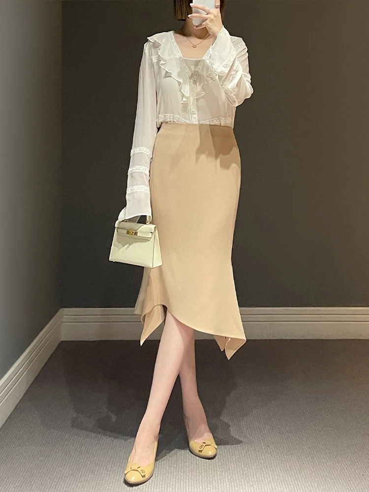 Юбка Annmon Clean Outline Low Key из тройного ацетата, асимметричная, с эффектом «рыбий хвост», женская, премиум-класса, летняя коллекция 2023
Юбка Annmon Clean Outline Low Key из тройного ацетата, асимметричная, с эффектом «рыбий хвост», женская, премиум-класса, летняя коллекция 2023