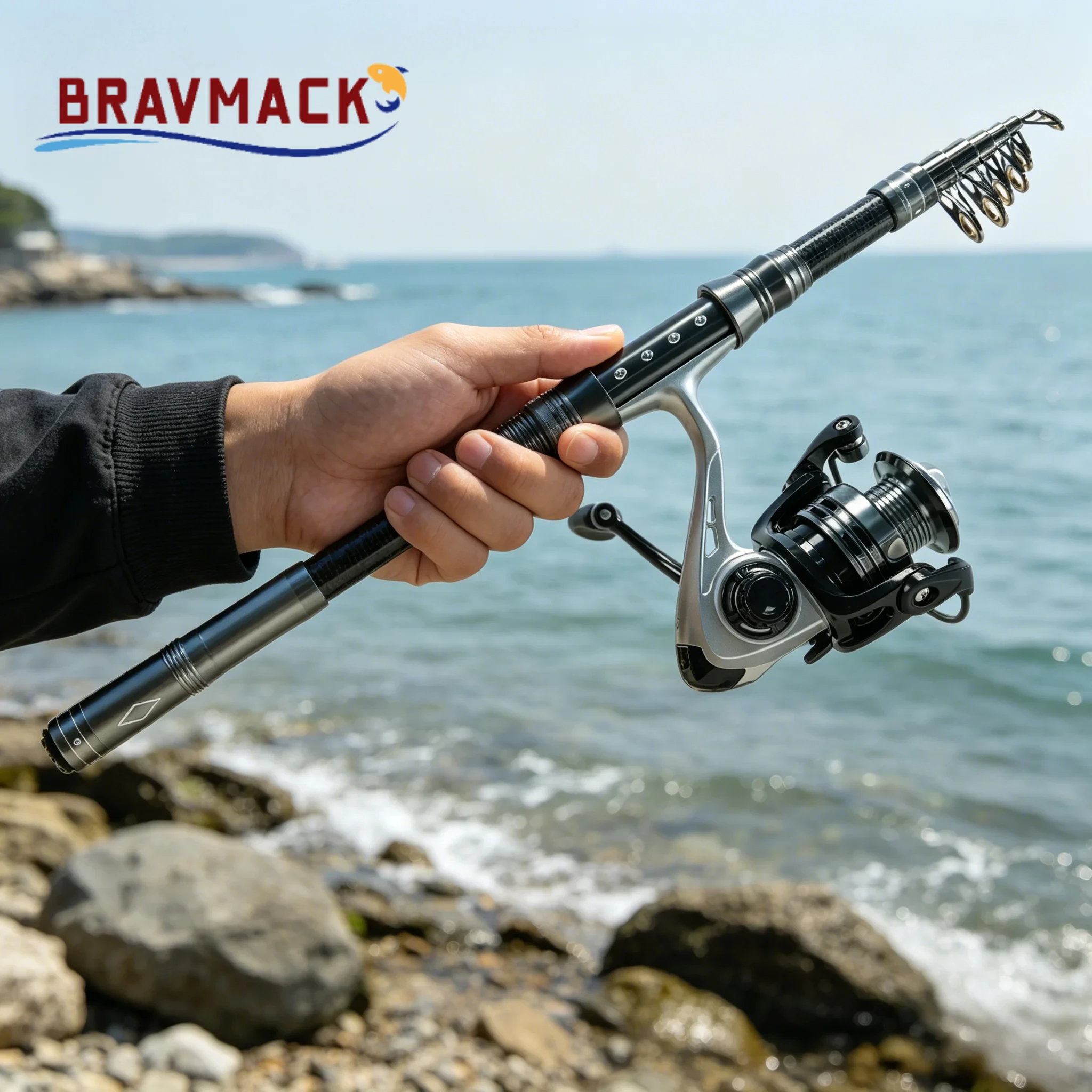 BRAVMACK 82.68" Carbon Fiber Telescopic Rod Combo with Reel & Tackle Bag
BRAVMACK 82.68" Carbon Fiber Telescopic Rod Combo with Reel & Tackle Bag