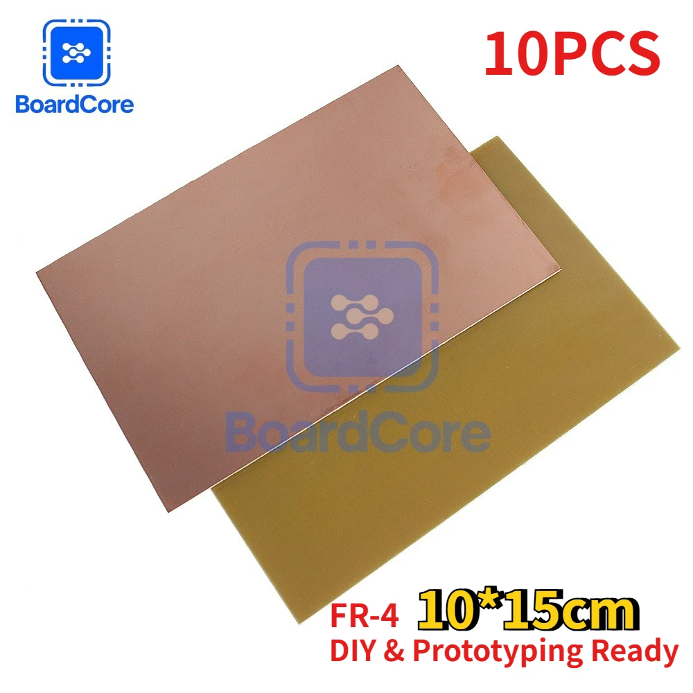 10PCS 10x15cm FR4 Fiberglass PCB Board Single Sided Copper Clad Laminate Board Kit for DIY Prototype Circuit Projects
10PCS 10x15cm FR4 Fiberglass PCB Board Single Sided Copper Clad Laminate Board Kit for DIY Prototype Circuit Projects