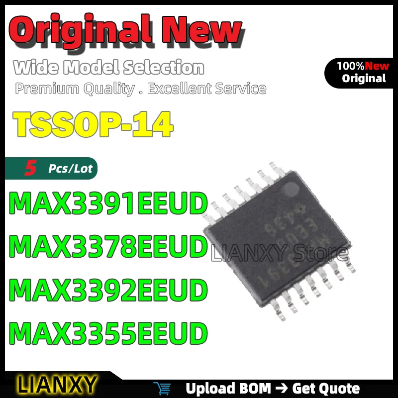 5 шт. TSSOP-14 MAX3391EEUD MAX3378EEUD MAX3392EEUD MAX3355EEUD преобразователь уровня новый оригинальный
5 шт. TSSOP-14 MAX3391EEUD MAX3378EEUD MAX3392EEUD MAX3355EEUD преобразователь уровня новый оригинальный