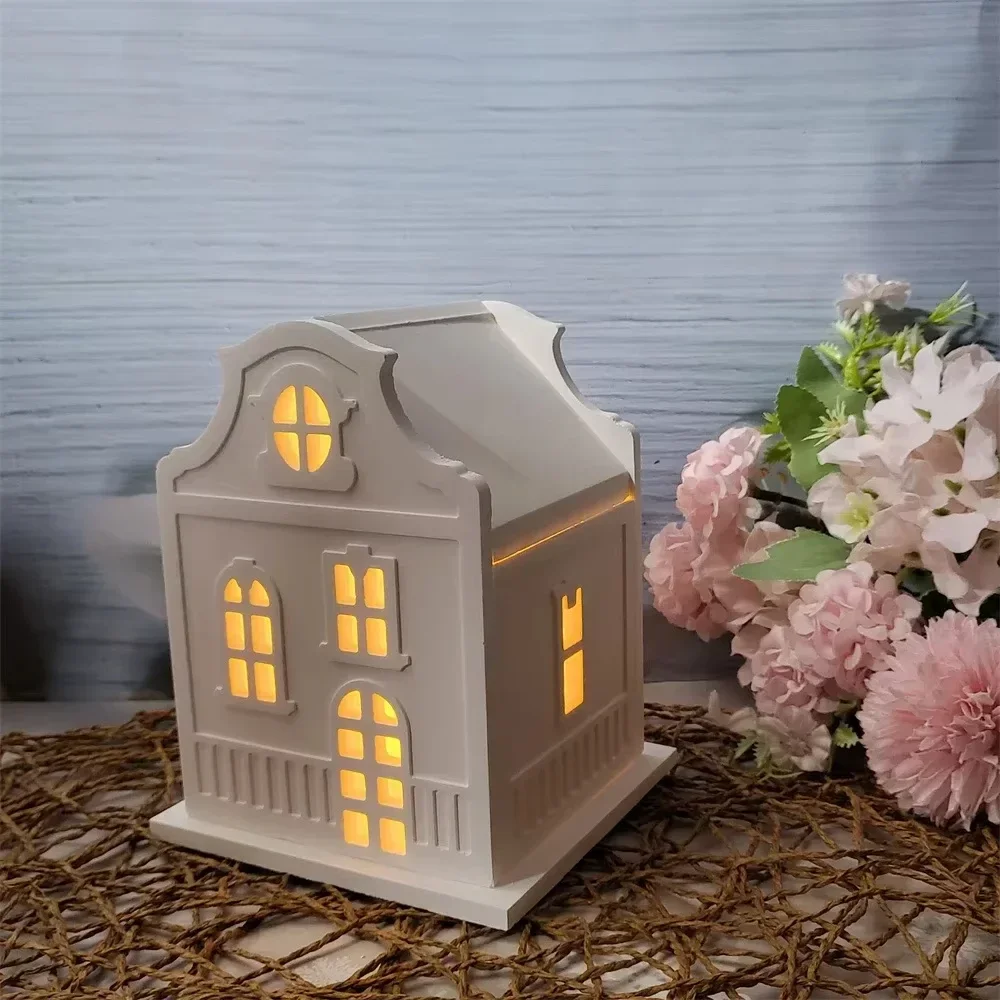 Silicone Mold Can Be Built Building Lights House Mold DIY Cement Plaster Clay Cast Epoxy Mold Home Decoration
Silicone Mold Can Be Built Building Lights House Mold DIY Cement Plaster Clay Cast Epoxy Mold Home Decoration