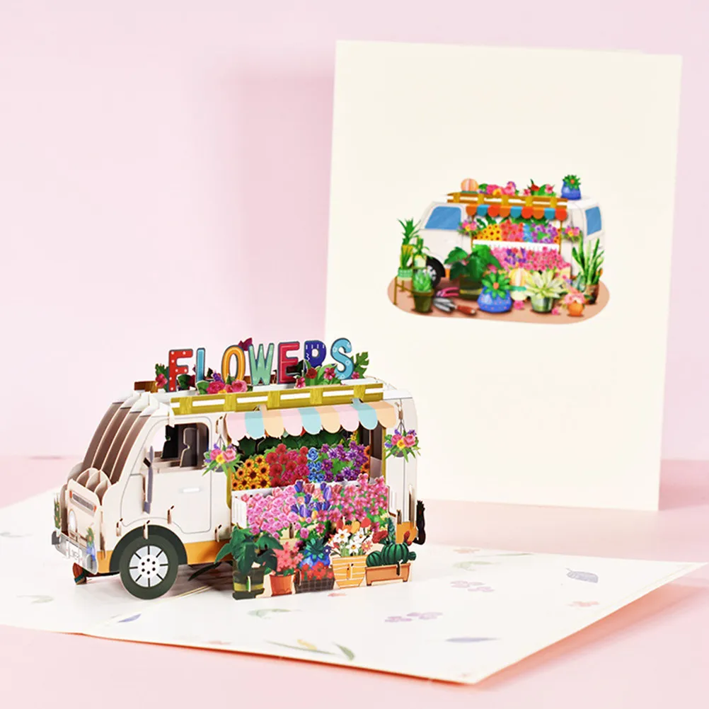 3Pcs Three-Dimensional Greeting Cards 3D Flower Car Novel Design Smooth Writing Birthday Blessing Cards Pop-Up Gift
3Pcs Three-Dimensional Greeting Cards 3D Flower Car Novel Design Smooth Writing Birthday Blessing Cards Pop-Up Gift