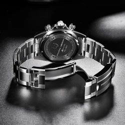 PAGANI DESIGN New Ceramic Bezel Men Quartz Wristwatches Luxurys Sapphire Glass Chronograph 100m Waterproof Stainless Watches Men PAGANI DESIGN New Ceramic Bezel Men Quartz Wristwatches Luxurys Sapphire Glass Chronograph 100m Waterproof Stainless Watches Men
