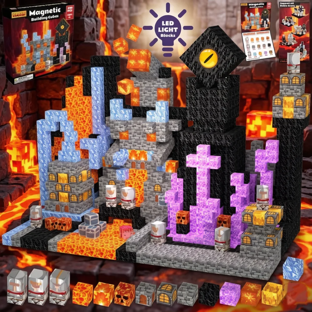 STEM Educational Magnetic Dungeon Lava Building Blocks Set Creative DIY Assembly Model Kit Learning Toy Gift for Kids 100-200pcs
STEM Educational Magnetic Dungeon Lava Building Blocks Set Creative DIY Assembly Model Kit Learning Toy Gift for Kids 100-200pcs