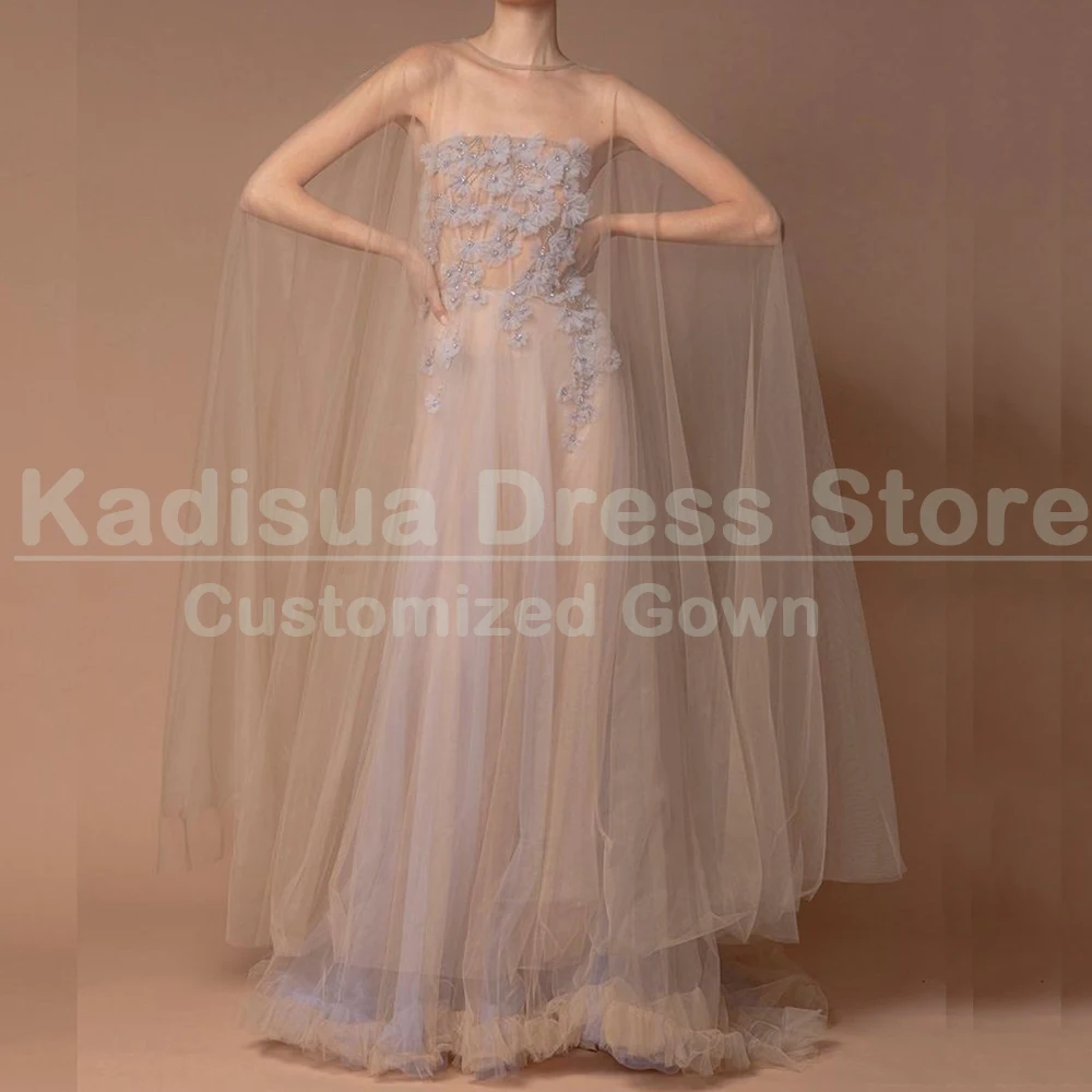 Formal Women Evening Dresses Fashion Appliques O-Neck Cap Long Sleeve Gowns Special Occason Prom Dress Vestidos
Formal Women Evening Dresses Fashion Appliques O-Neck Cap Long Sleeve Gowns Special Occason Prom Dress Vestidos