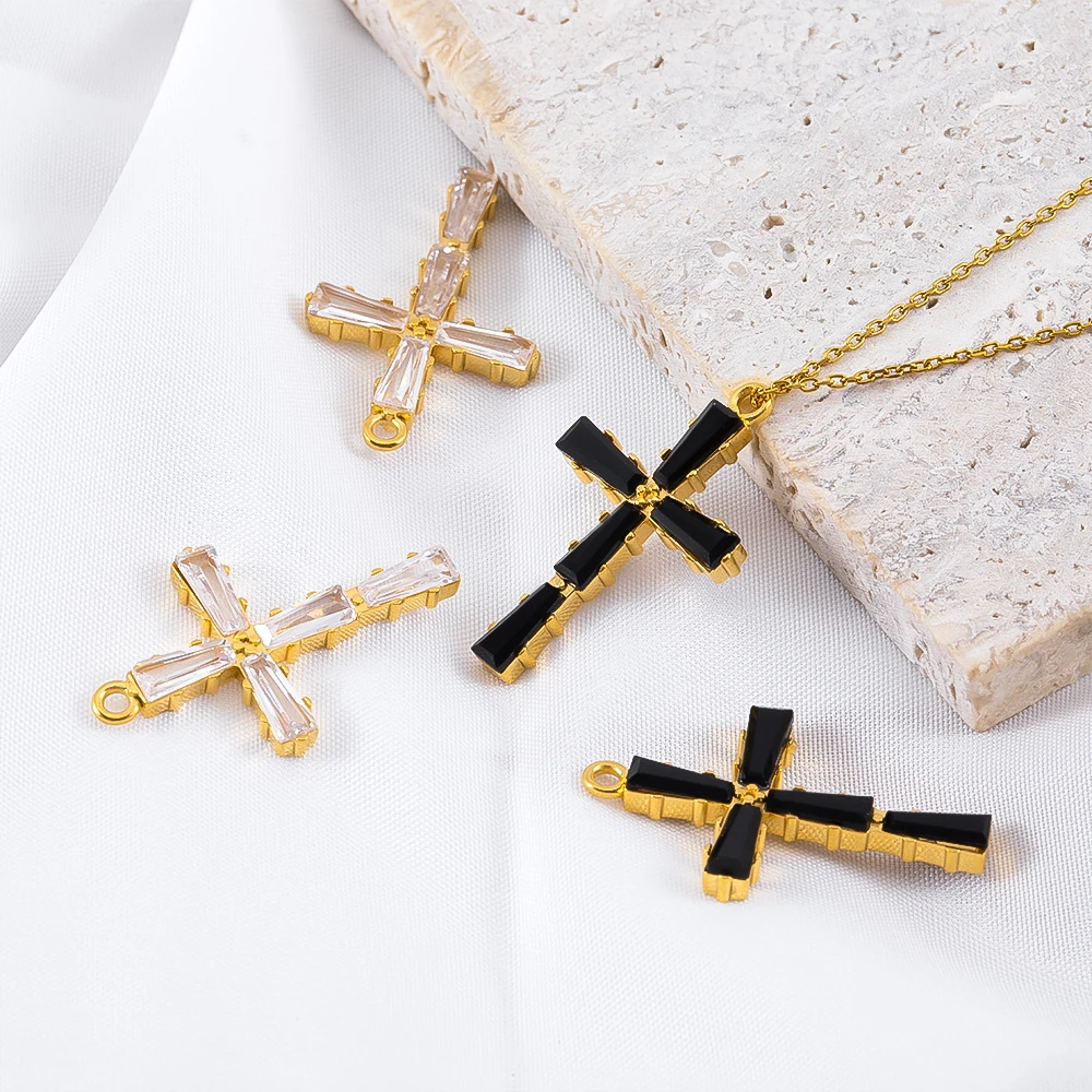 2pcs Stainless Steel Rhinestone Cross Pendants Transparent Diamond Charms for DIY Jewelry Making Necklace Accessories Wholesale
2pcs Stainless Steel Rhinestone Cross Pendants Transparent Diamond Charms for DIY Jewelry Making Necklace Accessories Wholesale