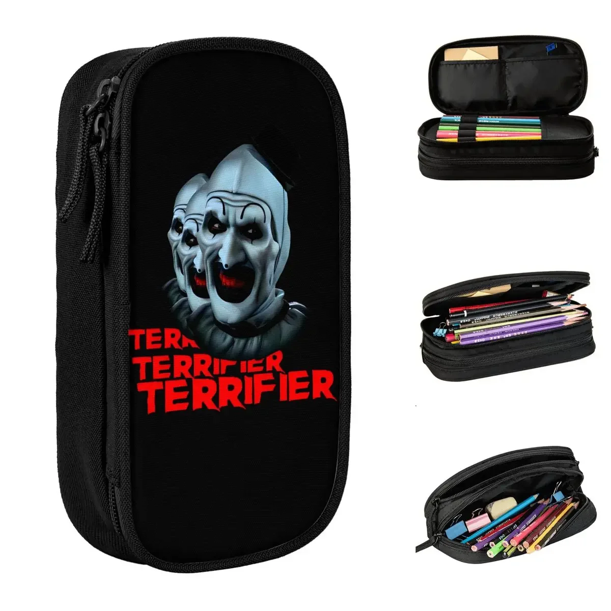 Lovely Clown Terrifier Horror Movie Pencil Cases Pencil Pouch Pen Holder Kids Large Storage Pencil Bags Office Gifts Accessories
Lovely Clown Terrifier Horror Movie Pencil Cases Pencil Pouch Pen Holder Kids Large Storage Pencil Bags Office Gifts Accessories