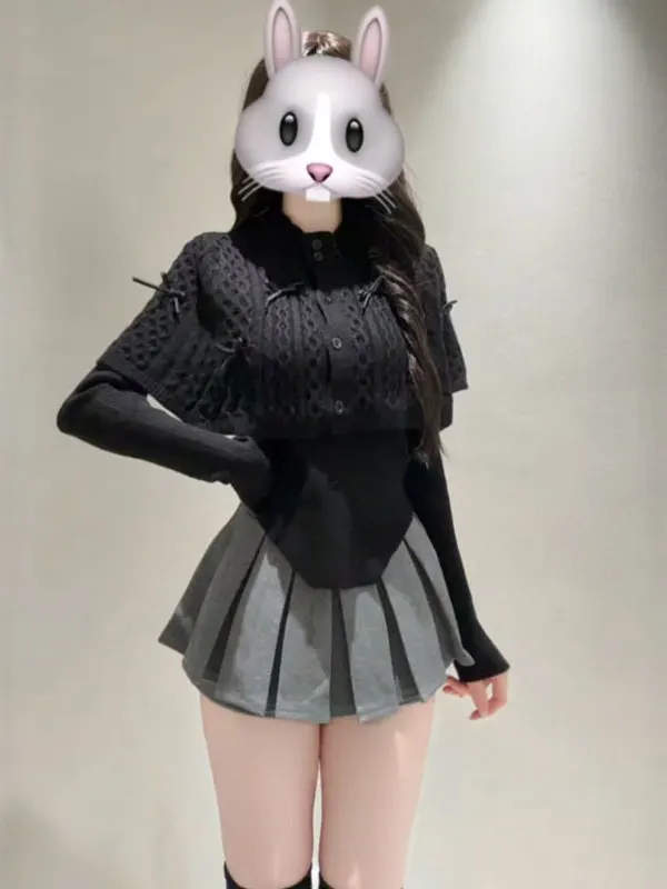 Bla Bow Knot Knitted Sweater Coat Sli Autumn Faionable Top Button Design Commute Sle Slim Fit Long Sve round Ne
Bla Bow Knot Knitted Sweater Coat Sli Autumn Faionable Top Button Design Commute Sle Slim Fit Long Sve round Ne