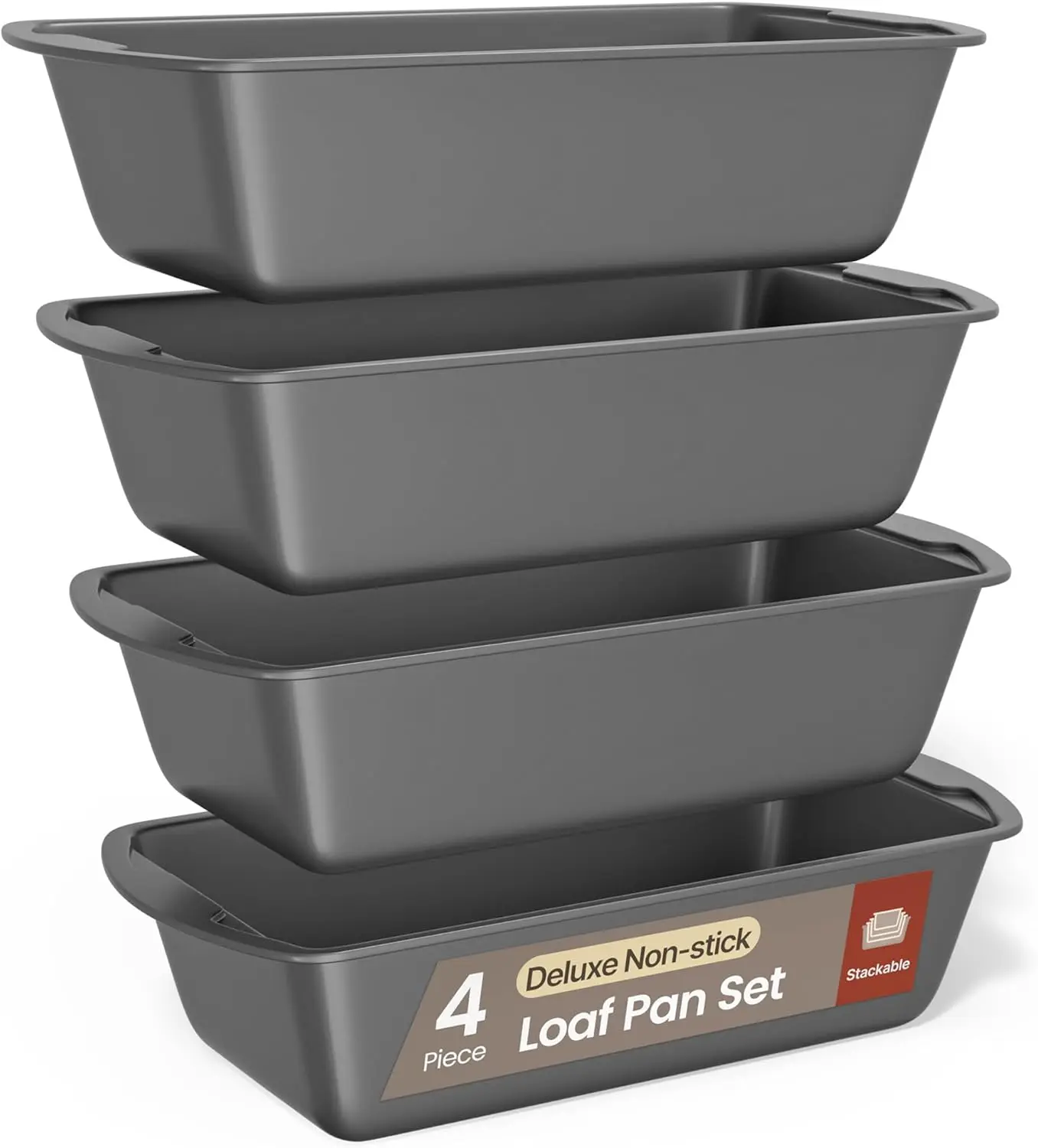 Bakken- Swiss Loaf Pan Set 4-Piece - Deluxe Nonstick Carbon Steel Bakeware for Perfect Bread and Cakes – Dishwasher Safe, Premium Pans for Home Baking
Bakken- Swiss Loaf Pan Set 4-Piece - Deluxe Nonstick Carbon Steel Bakeware for Perfect Bread and Cakes – Dishwasher Safe, Premium Pans for Home Baking