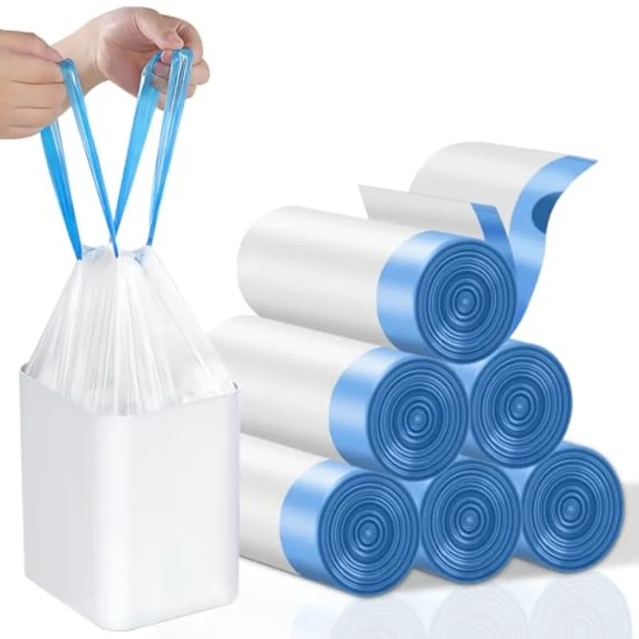 4 Gallon Trash Bags Drawstring, Small Trash Bags Tear-Free, 4 Gal Unscented White Small Garbage Bags, Separated Thick Plastic W
4 Gallon Trash Bags Drawstring, Small Trash Bags Tear-Free, 4 Gal Unscented White Small Garbage Bags, Separated Thick Plastic W