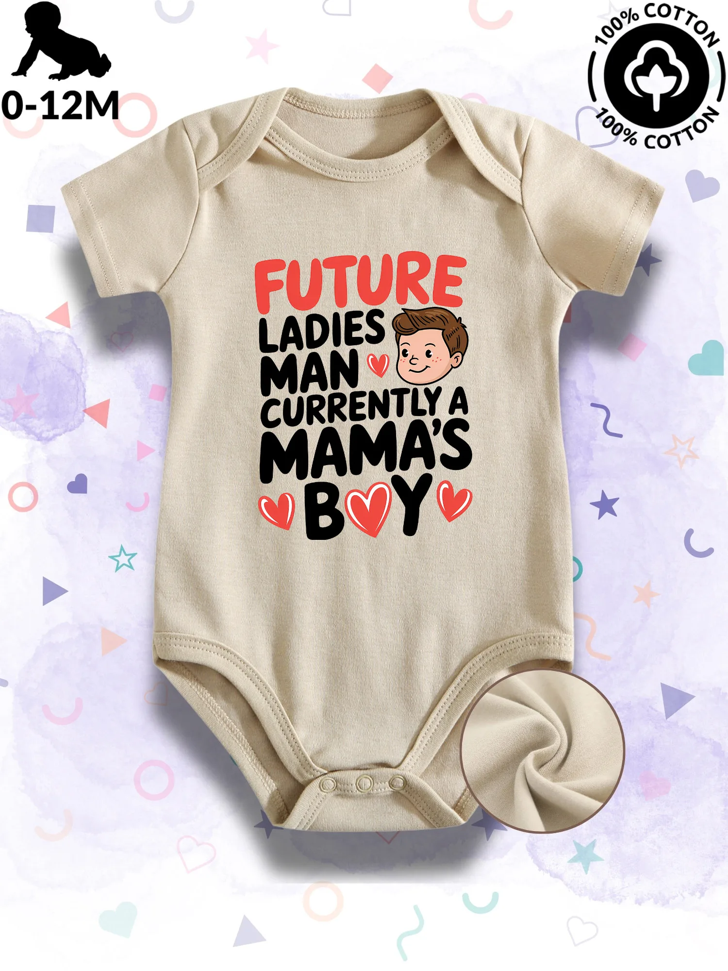 Детское боди унисекс Currently A Mama's Boy, мягкий комбинезон из 100% хлопка, всесезонный бежевый костюм для ползания 190GSM
Детское боди унисекс Currently A Mama's Boy, мягкий комбинезон из 100% хлопка, всесезонный бежевый костюм для ползания 190GSM