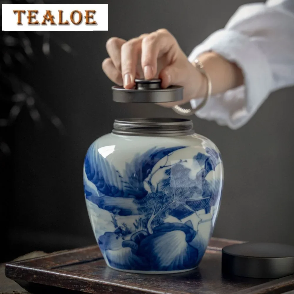 Hand Painted Blue and White Porcelain Tea Box Organizer Handmade Storage Tank Containers Tea Caddy Teaware Accessories Gift
Hand Painted Blue and White Porcelain Tea Box Organizer Handmade Storage Tank Containers Tea Caddy Teaware Accessories Gift