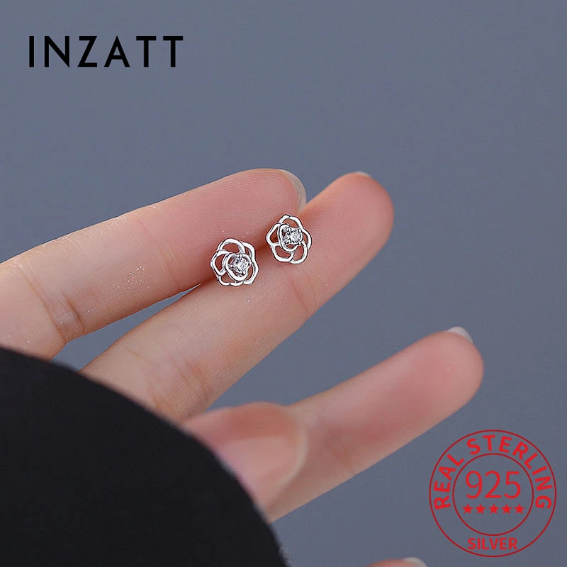 INZATT Real 925 Sterling Silver Zircon Flower Stud Earrings For Fashion Women Party Cute Fine Jewelry Minimalist Accessories
INZATT Real 925 Sterling Silver Zircon Flower Stud Earrings For Fashion Women Party Cute Fine Jewelry Minimalist Accessories