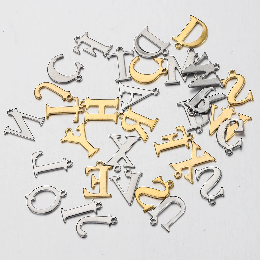 20pcs Stainless Steel Gold Color Letter Necklace Charm for Jewelry Making DIY Earrings Bracelet Alphabet Pendant Accessories
20pcs Stainless Steel Gold Color Letter Necklace Charm for Jewelry Making DIY Earrings Bracelet Alphabet Pendant Accessories