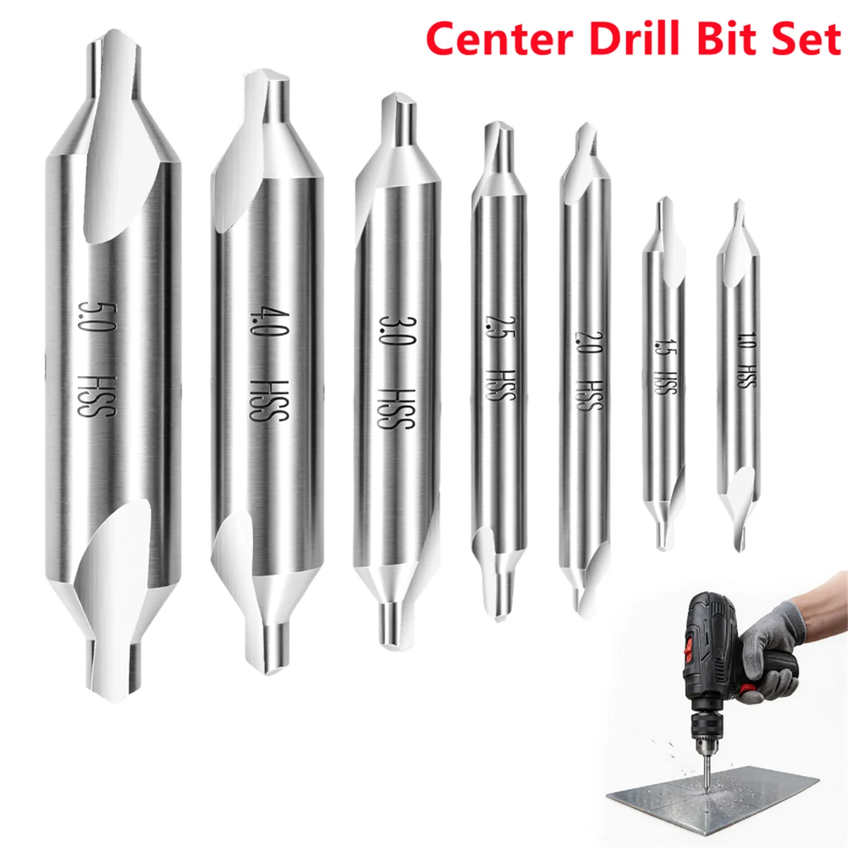 7Pcs 1/1.5/2/2.5/3/4/5 Center Drill Bits Set 60-Degree Angle Center Drill Bits Kit Countersink Tools for Lathe Metalworking
7Pcs 1/1.5/2/2.5/3/4/5 Center Drill Bits Set 60-Degree Angle Center Drill Bits Kit Countersink Tools for Lathe Metalworking