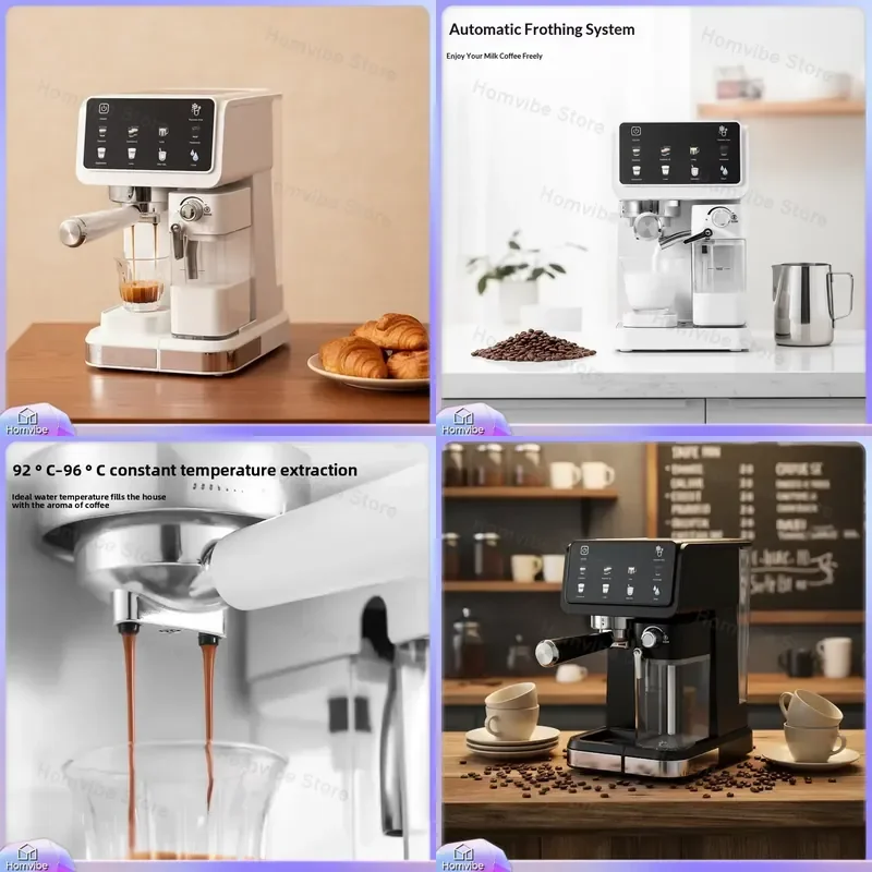 Espresso 20 Bar High Pressure Automatic Milk Frother with Smart Touch Color Screen for Home Kitchen Coffee Maker
Espresso 20 Bar High Pressure Automatic Milk Frother with Smart Touch Color Screen for Home Kitchen Coffee Maker