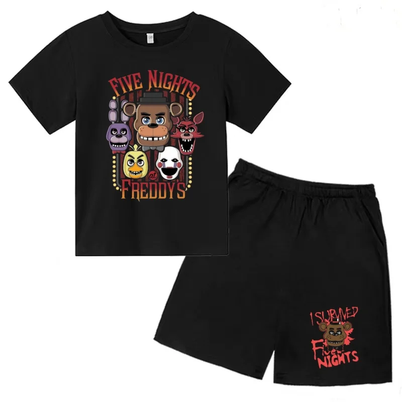 Children's T-shirt Charming Cartoon Game Print Clothing Summer Short-sleeved+Shorts Boy Girl 3-12Years Fashion Casual Sports Set
Children's T-shirt Charming Cartoon Game Print Clothing Summer Short-sleeved+Shorts Boy Girl 3-12Years Fashion Casual Sports Set