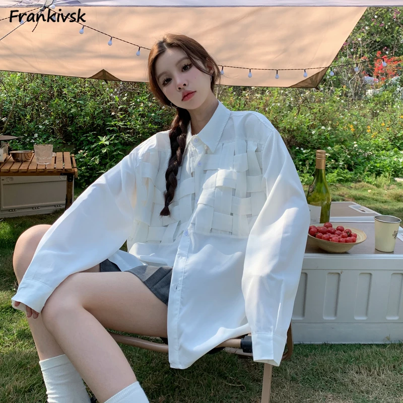 Shirts Women Advanced Casual All-match Fashion Korean Style Long Sleeve High Street Popular Aesthetic Hip Hop Clothing Spring
Shirts Women Advanced Casual All-match Fashion Korean Style Long Sleeve High Street Popular Aesthetic Hip Hop Clothing Spring