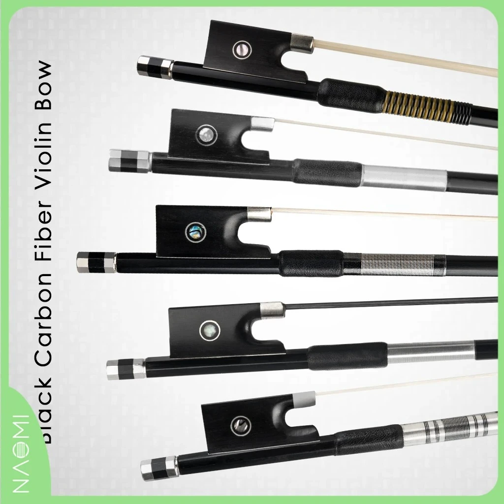 NAOMI Full Size Carbon Fiber Violin Bow Black White Mongolia Horse Hair Round Stick Paris Eye for Fiddle
NAOMI Full Size Carbon Fiber Violin Bow Black White Mongolia Horse Hair Round Stick Paris Eye for Fiddle