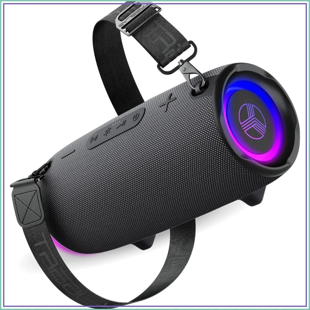 Loud Portable Wireless Bluetooth Speaker, 60W Deep Bass, IPX7 Waterproof, 20H Battery, Powerbank, TWS, Mic, USB-C, Carrying Strap
Loud Portable Wireless Bluetooth Speaker, 60W Deep Bass, IPX7 Waterproof, 20H Battery, Powerbank, TWS, Mic, USB-C, Carrying Strap