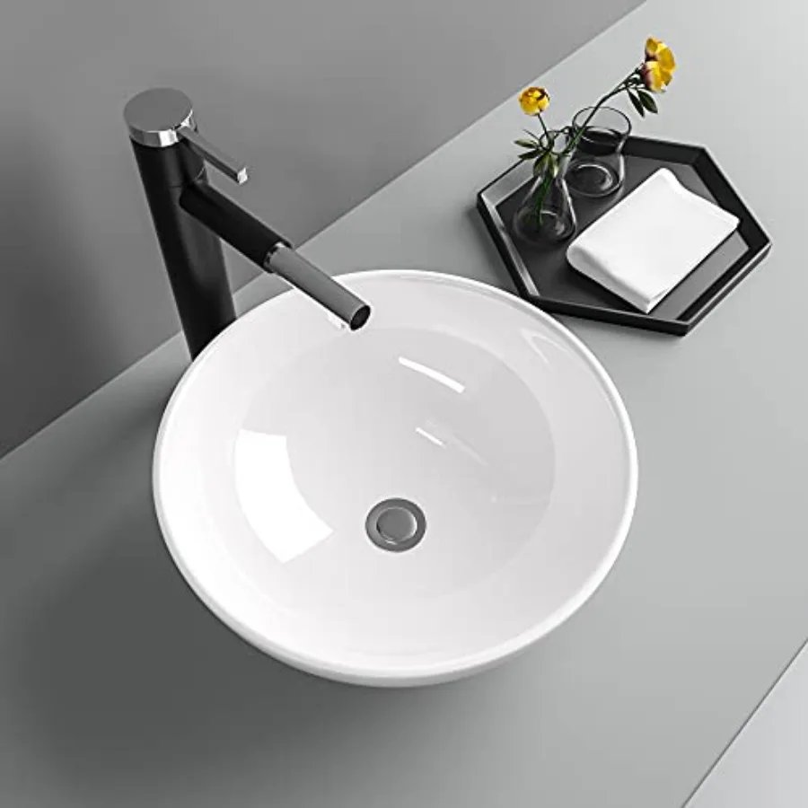 16"x16" Bowl sinks for bathrooms Above Counter Vessel Sink Round Bathroom Sink Above Countertop Ceramic Porcelain Small Lavator
16"x16" Bowl sinks for bathrooms Above Counter Vessel Sink Round Bathroom Sink Above Countertop Ceramic Porcelain Small Lavator