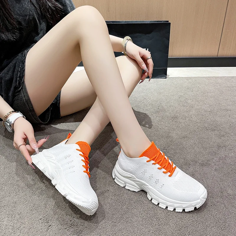 Women's Casual Shoes Platform Sole Lace-up Flying Mesh Women's Sports Shoes Leisure Breathable Comfortable Zapatillas De Mujer
Women's Casual Shoes Platform Sole Lace-up Flying Mesh Women's Sports Shoes Leisure Breathable Comfortable Zapatillas De Mujer
