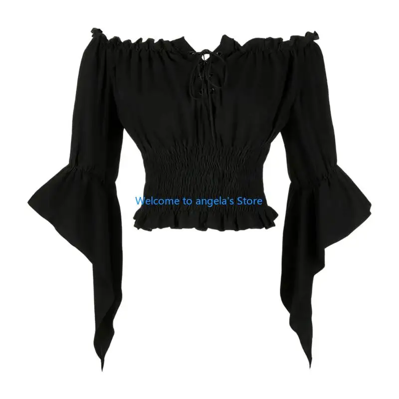 X4YC Medieval Renaissances Blouse for Theme Parties and Festivals Women's Smocked Top
X4YC Medieval Renaissances Blouse for Theme Parties and Festivals Women's Smocked Top