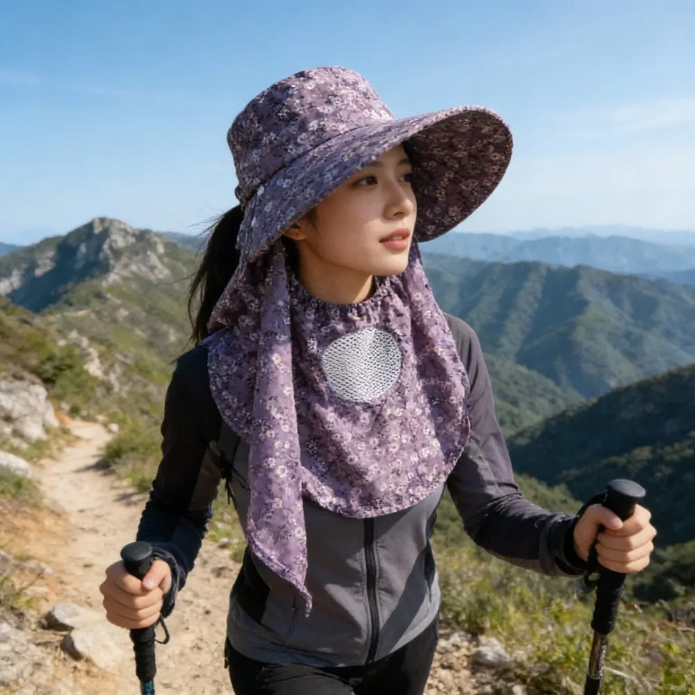 Women Breathable Cape Hat Floral Sun Protection Outdoor Neck Cover Suitable for Outdoor Work Mountaineering Face Neck Protection
Women Breathable Cape Hat Floral Sun Protection Outdoor Neck Cover Suitable for Outdoor Work Mountaineering Face Neck Protection