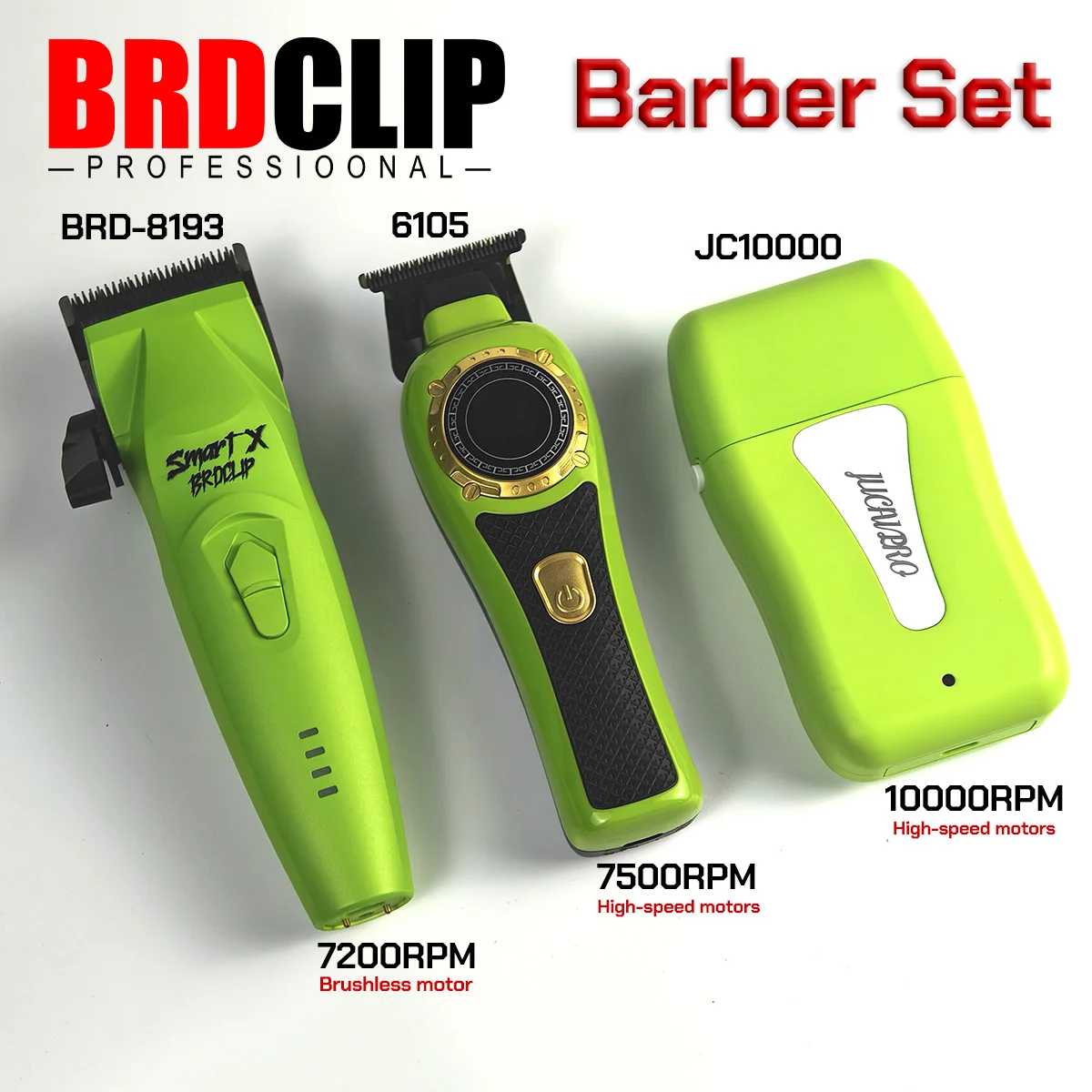 Профессиональная электрическая машинка для стрижки волос BRDCLIP S8193 6105 JC10000, высокоскоростная, высокая мощность, низкий уровень шума, светодиодный дисплей, триммер для бороды, бритва 
Профессиональная электрическая машинка для стрижки волос BRDCLIP S8193 6105 JC10000, высокоскоростная, высокая мощность, низкий уровень шума, светодиодный дисплей, триммер для бороды, бритва