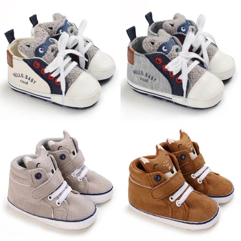 Baby Learning Walk Shoes, Cartoon Fox Decor Canvas Sneakers, Soft Casual Footwear for Infant Boys 0-18M
Baby Learning Walk Shoes, Cartoon Fox Decor Canvas Sneakers, Soft Casual Footwear for Infant Boys 0-18M