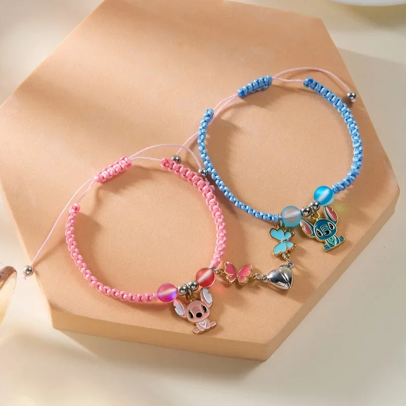 New Disney Fashion Bracelet Cartoon Character Stitch Creative Love Magnetic Knit Couple Bracelet Women Jewelry Accessories
New Disney Fashion Bracelet Cartoon Character Stitch Creative Love Magnetic Knit Couple Bracelet Women Jewelry Accessories