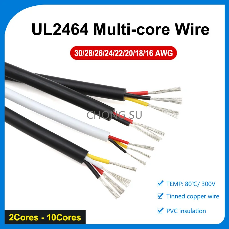 1M 30 28 26 24 22 20 18 16 AWG UL2464 2-10 Cores PVC Insulation Electronic Wire Cable Copper Tinned Signal Cable Wire Light Line
1M 30 28 26 24 22 20 18 16 AWG UL2464 2-10 Cores PVC Insulation Electronic Wire Cable Copper Tinned Signal Cable Wire Light Line