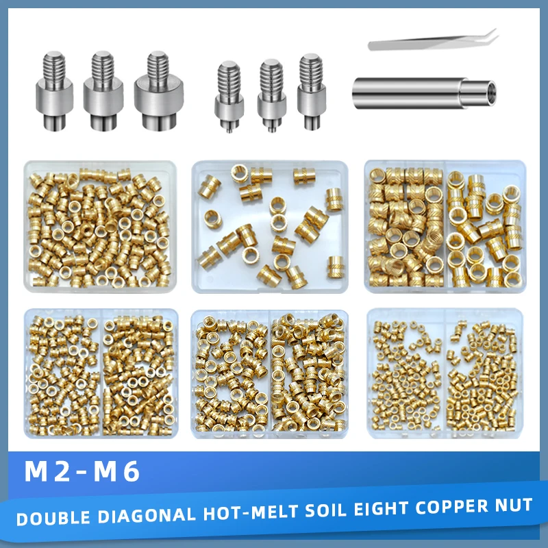 M2 M2.5 M3 M4 M5 M6 Heat Threaded Insert Nut Tool Soldering Iron Tip Set Brass Insert Nut for Plastic 3D Printing Assortment Kit
M2 M2.5 M3 M4 M5 M6 Heat Threaded Insert Nut Tool Soldering Iron Tip Set Brass Insert Nut for Plastic 3D Printing Assortment Kit