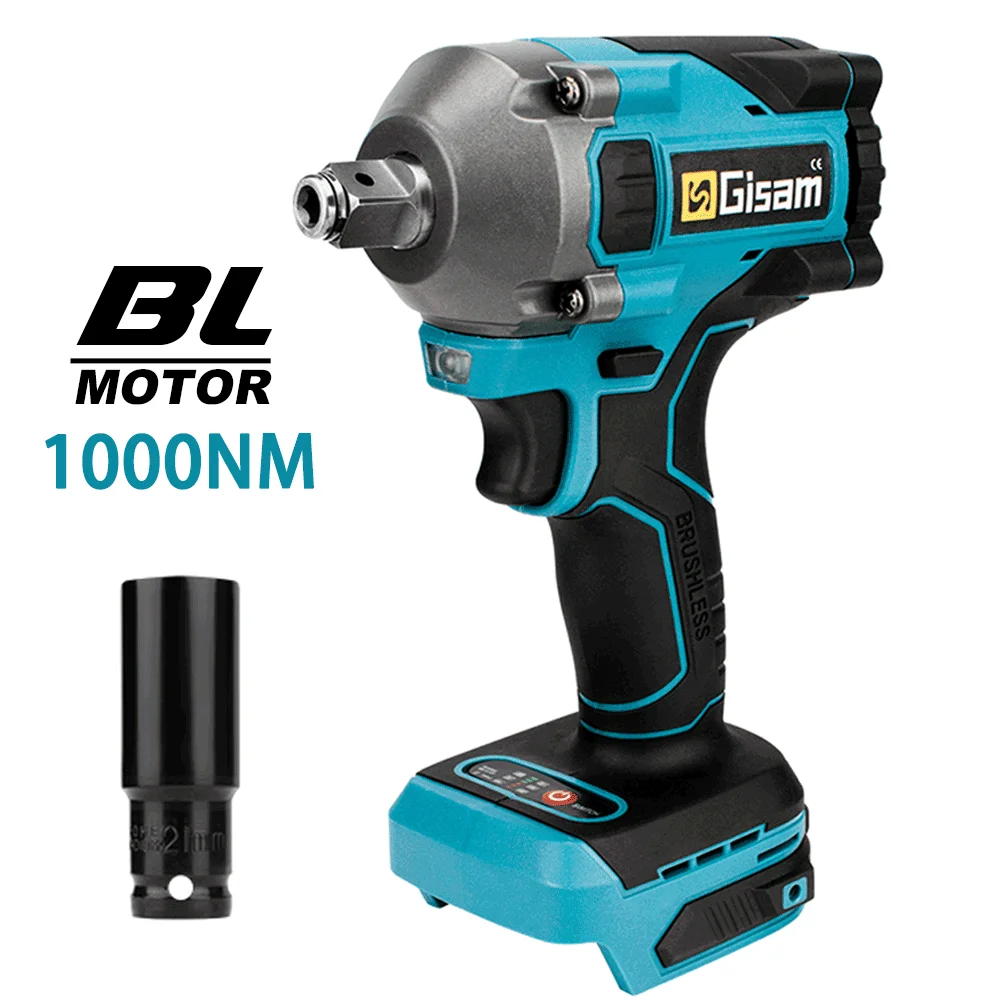 Electric Impact Wrench No Battery Cordless Rechargeable Wrench Brushless 1/2 Inch Variable Car Repair Power Tool For Makita 18V
Electric Impact Wrench No Battery Cordless Rechargeable Wrench Brushless 1/2 Inch Variable Car Repair Power Tool For Makita 18V