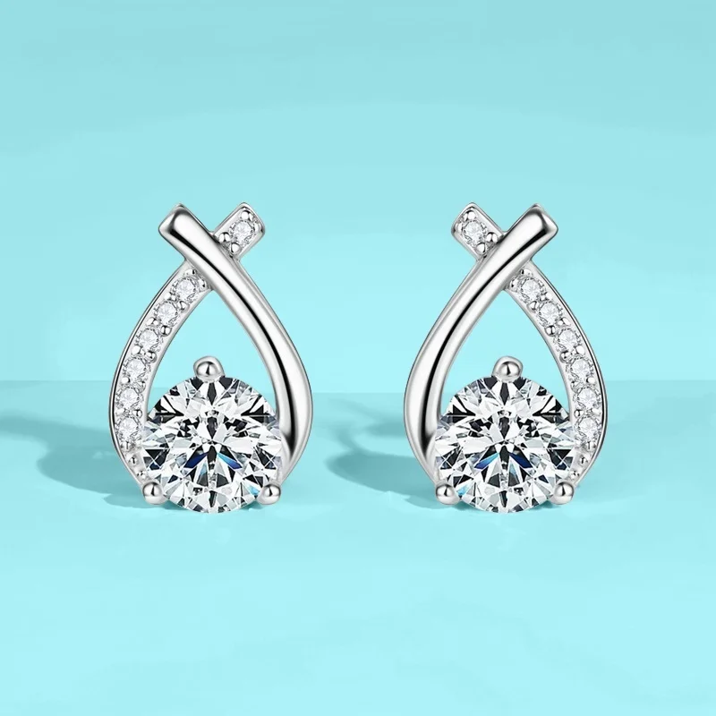 Moissanite Diamond Fish Tail Hoop Earrings S925 Silver X-Shaped Design Dramatic Jewelry GBA Certified Exquisite Premium Gift Box
Moissanite Diamond Fish Tail Hoop Earrings S925 Silver X-Shaped Design Dramatic Jewelry GBA Certified Exquisite Premium Gift Box