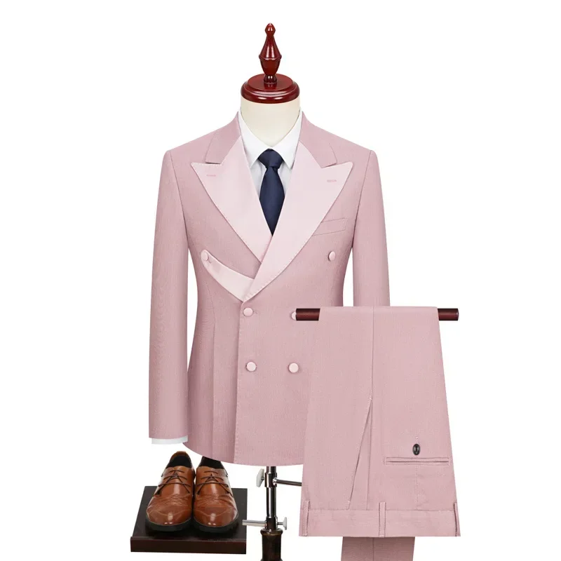 New High-end Men's Wedding Dress Best Man Clothes Two-piece Gun Lapel Collar Double-breasted Suit Suit Wedding Suits for Men
New High-end Men's Wedding Dress Best Man Clothes Two-piece Gun Lapel Collar Double-breasted Suit Suit Wedding Suits for Men