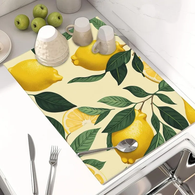 Lemon Pattern Absorbent Drain Mat Super Antiskid Quick Dry Modern Kitchen Counter Coffee Dish Drying Pad Summer Style
Lemon Pattern Absorbent Drain Mat Super Antiskid Quick Dry Modern Kitchen Counter Coffee Dish Drying Pad Summer Style