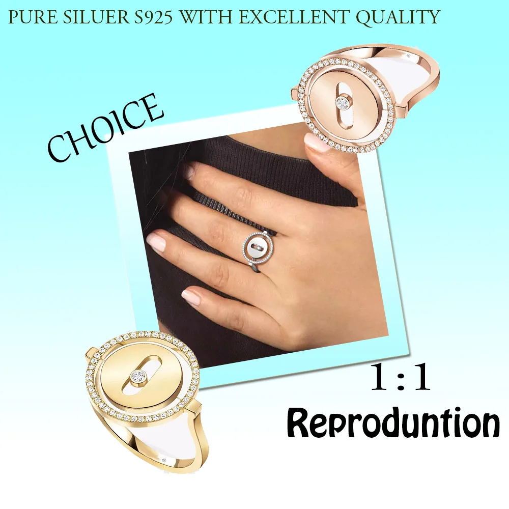 Round classic pure silver s925 LUCKY MOVE series simple high-end diamond ring small size dazzling women's ring
Round classic pure silver s925 LUCKY MOVE series simple high-end diamond ring small size dazzling women's ring