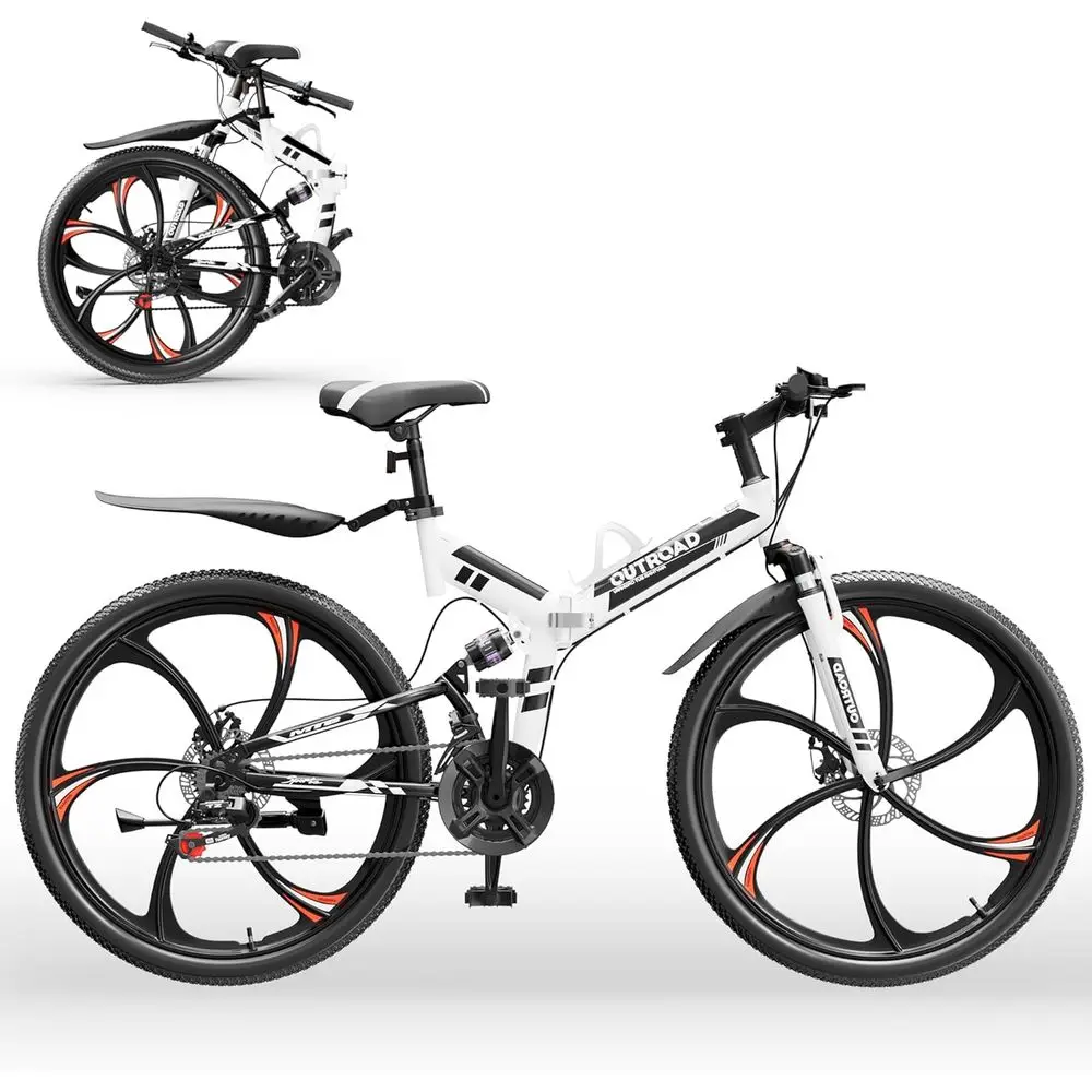 26 21-Speed Carbon Steel Adult Mountain Bike with Front Suspension and Durable Tires
26 21-Speed Carbon Steel Adult Mountain Bike with Front Suspension and Durable Tires