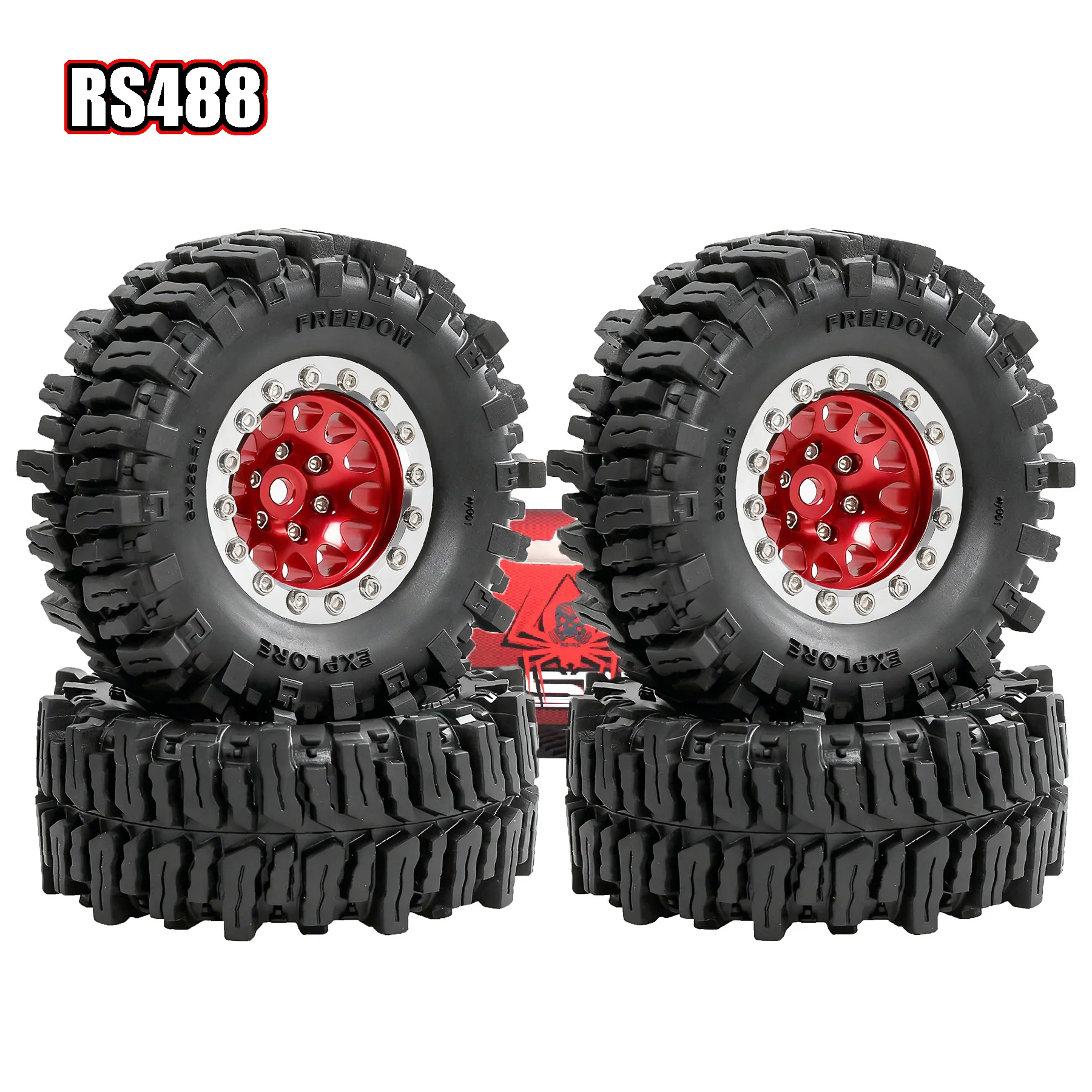RED SPIDER 4Pcs 1.3 Beadlock Wheels and Tires OD 2.52'' Hex 7mm for 1/18 1/24 TRX4M SCX24 AX24 FCX18 FCX24 RC Crawler Car
RED SPIDER 4Pcs 1.3 Beadlock Wheels and Tires OD 2.52'' Hex 7mm for 1/18 1/24 TRX4M SCX24 AX24 FCX18 FCX24 RC Crawler Car