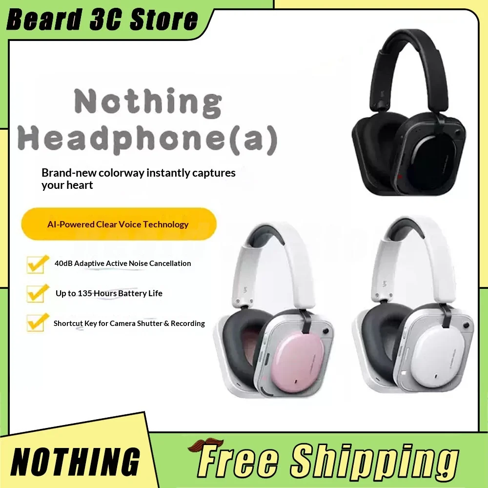 Nothing Headphone(A) Headphones Head-Mounted Bluetooth Usb-C/3.5mm Ldac Hi-Res Audio Long Battery Life Active Noise Cancellation
Nothing Headphone(A) Headphones Head-Mounted Bluetooth Usb-C/3.5mm Ldac Hi-Res Audio Long Battery Life Active Noise Cancellation