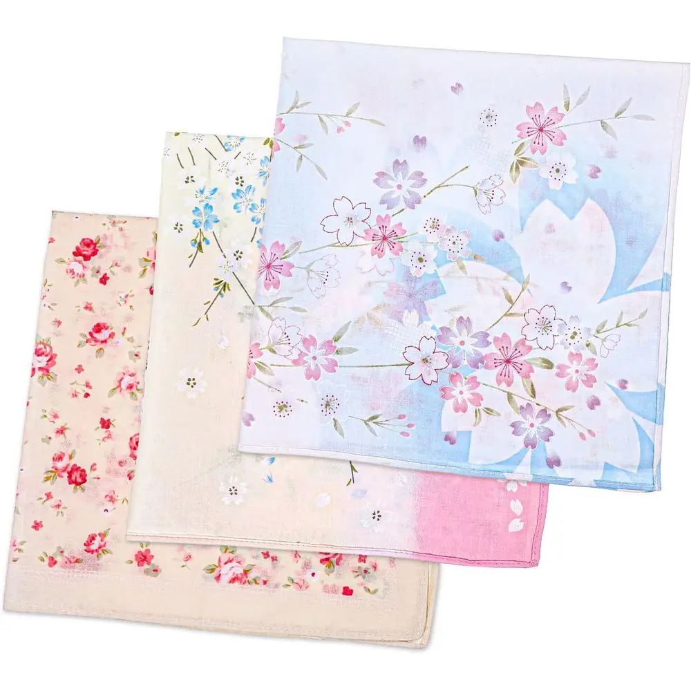 3 Pack Floral Handkerchiefs for Women, Ideal for Square Towel Use or Wedding Parties
3 Pack Floral Handkerchiefs for Women, Ideal for Square Towel Use or Wedding Parties