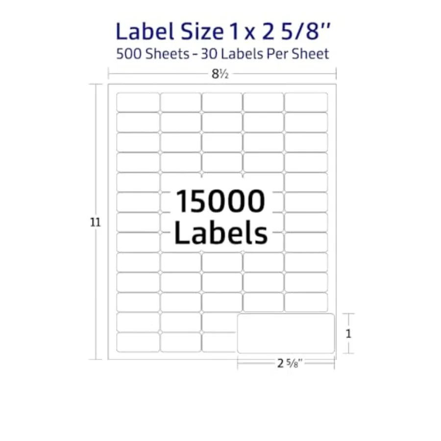 Easy Peeling Printable Address Shipping Labels Customizable Sticker 15 000 Blank Mailing and Shipping Labels Inkjet and Laser P
Easy Peeling Printable Address Shipping Labels Customizable Sticker 15 000 Blank Mailing and Shipping Labels Inkjet and Laser P