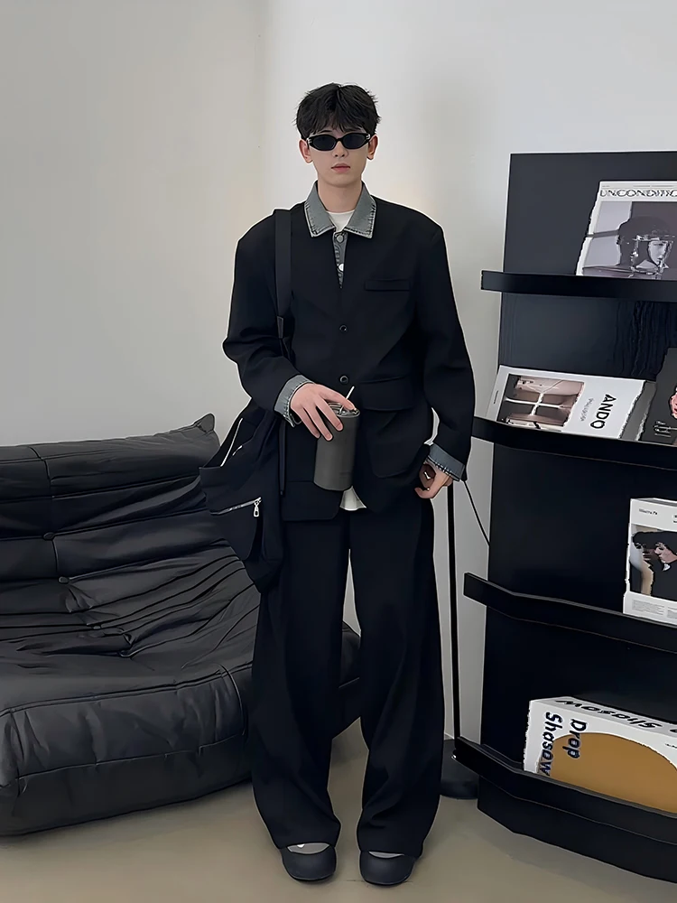 Мужская джинсовая куртка American Sle с высококачественным воротником в стиле пэчворк, с наплечниками, повседневный костюм, верхняя одежда, модный свободный крой...
Мужская джинсовая куртка American Sle с высококачественным воротником в стиле пэчворк, с наплечниками, повседневный костюм, верхняя одежда, модный свободный крой...