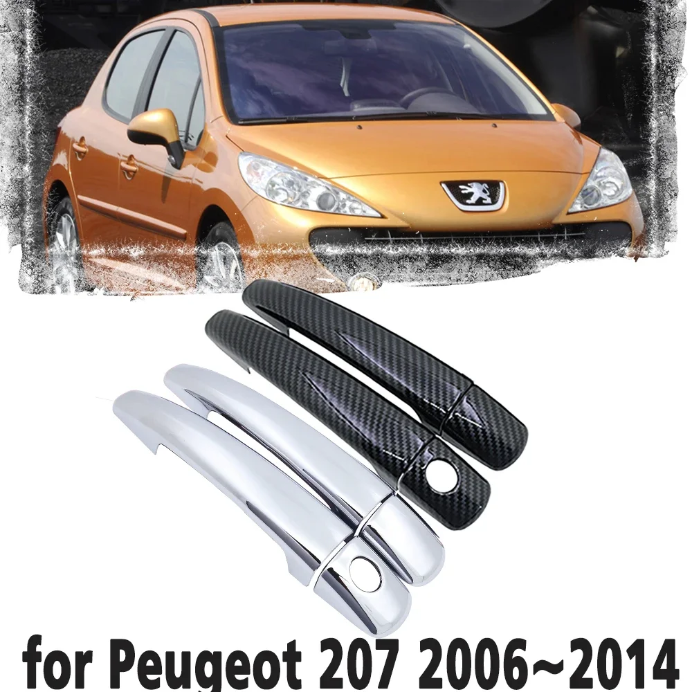Black Carbon Fiber handle Or Chrome Side Door Cover Trim Set for Peugeot 207 207SW SW CC 2006~2014 Car Accessories 2007 2008
Black Carbon Fiber handle Or Chrome Side Door Cover Trim Set for Peugeot 207 207SW SW CC 2006~2014 Car Accessories 2007 2008
