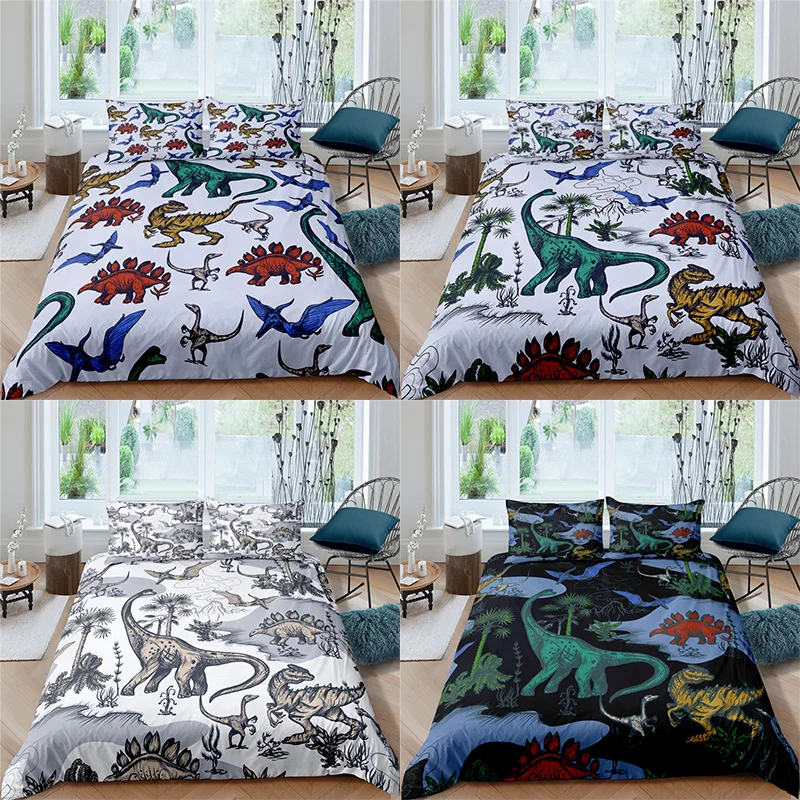 Bedding Set Luxury 3D Dinosaur Print 2/3Pcs Kids Adult Comfortable Duvet Cover Pillowcase Home Textile Single/Queen/King Size
Bedding Set Luxury 3D Dinosaur Print 2/3Pcs Kids Adult Comfortable Duvet Cover Pillowcase Home Textile Single/Queen/King Size